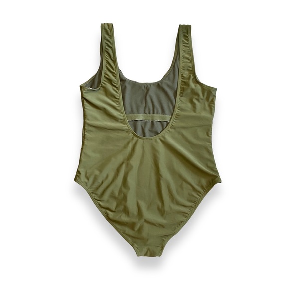 Bae Squad Printed Hunter Green 1 Piece Cheeky Swimwear Size XL Tank Top Swimsuit - Picture 3 of 5